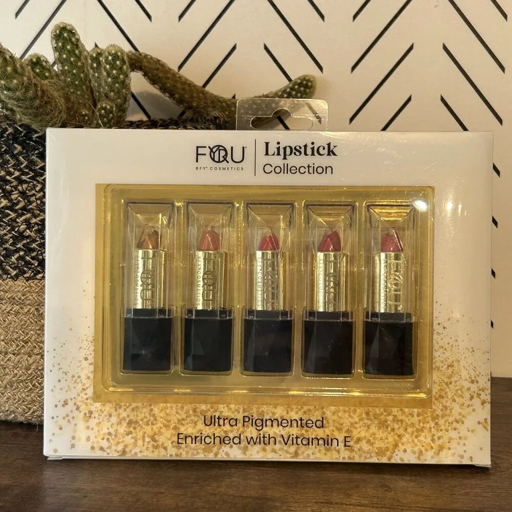 NEW BFY COSMETICS 5 Pack Lipstcks Ultra Pigmented Lipstick Collection Vitamin E